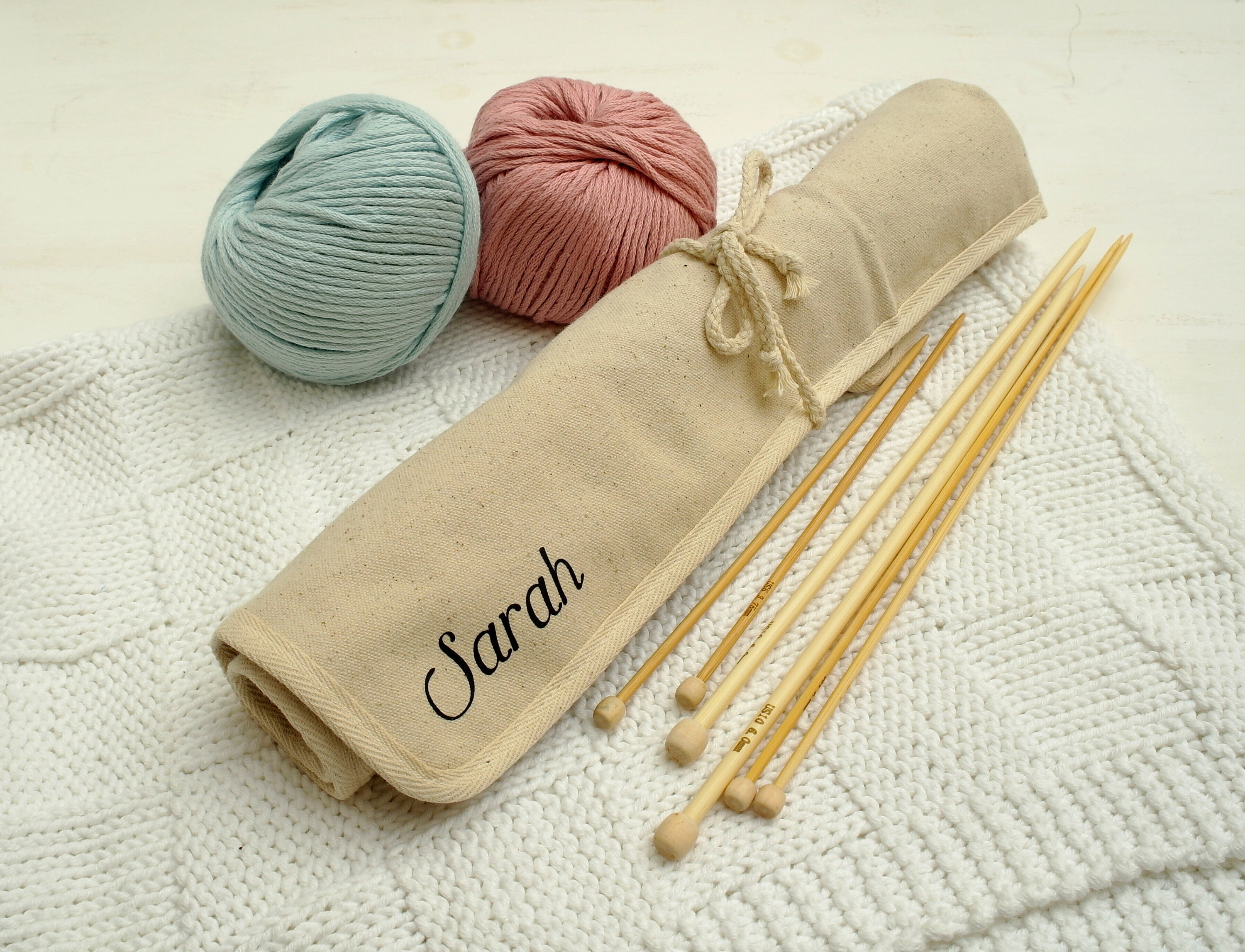 Personalised knitting needle bag new arrivals