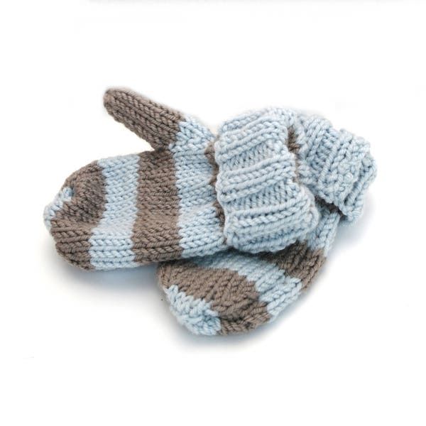 Beginner baby mitten knitting pattern / Baby mittens / Toddler mittens / PDF download / Beginner baby knitting pattern / Mitten with thumb