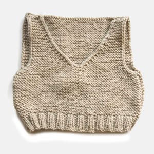 Easy Knitting Pattern Baby Vest / Baby Body Warmer Beginner Knitting ...