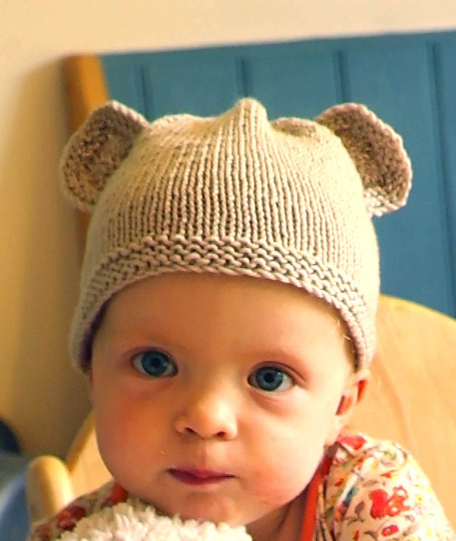 Easy Baby Knitting Pattern / Teddy Bear Hat / Baby Hat With Etsy