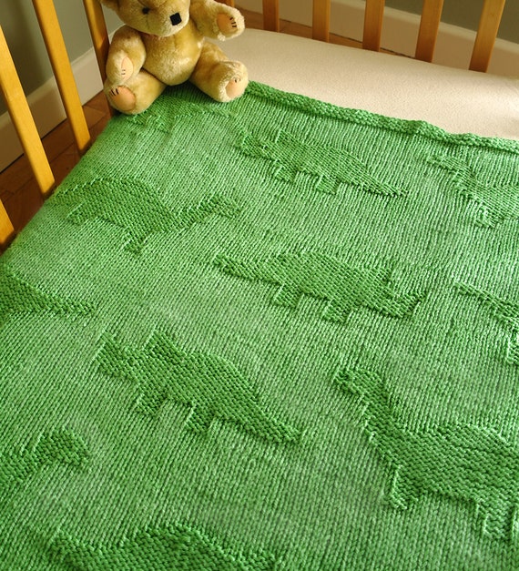 Dinosaur blanket knitting pattern deals