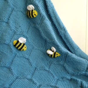 Einfache Babydecke Strickmuster / Bienen Strickmuster / Anfänger Strickmuster / Geometrische Decke Muster / Honeycomb Babydecke / PDF Bild 8