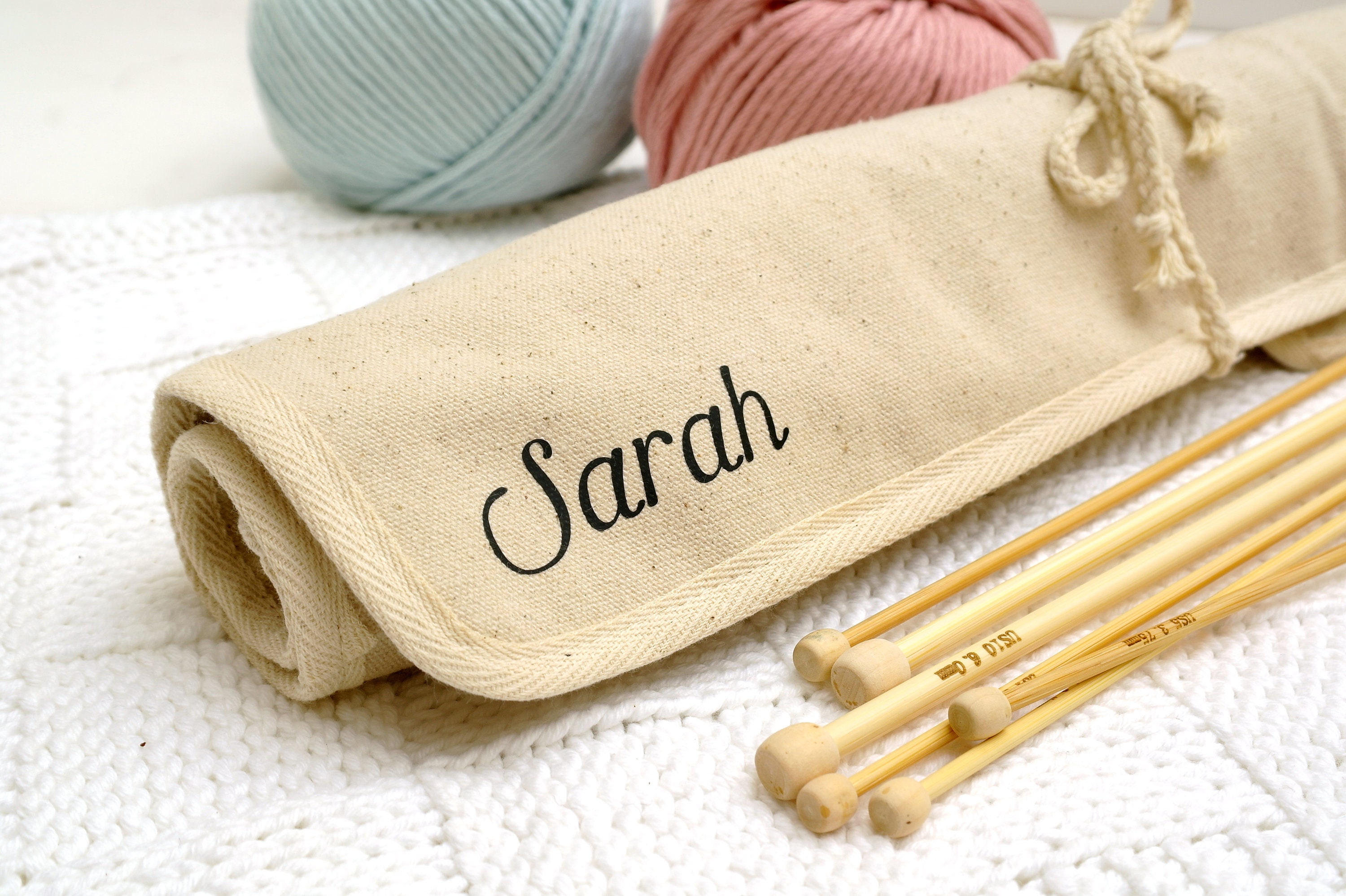 Personalised Knitting Needle Case By Sproglets Kits