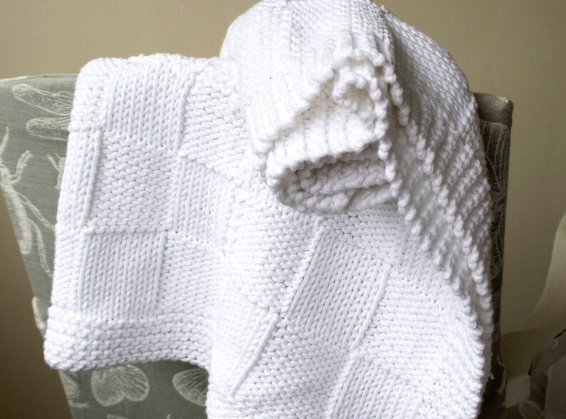 Cotton Baby Blanket Knitting Kit / Learn to Knit / Baby Etsy