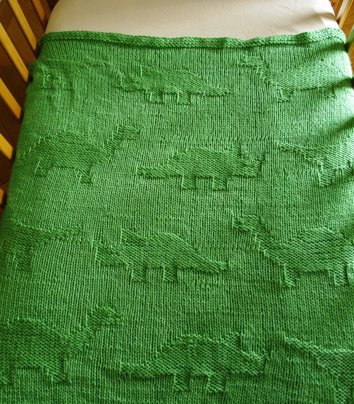 Easy Baby Blanket Knitting Pattern / Dinosaur Baby Blanket / Etsy Canada