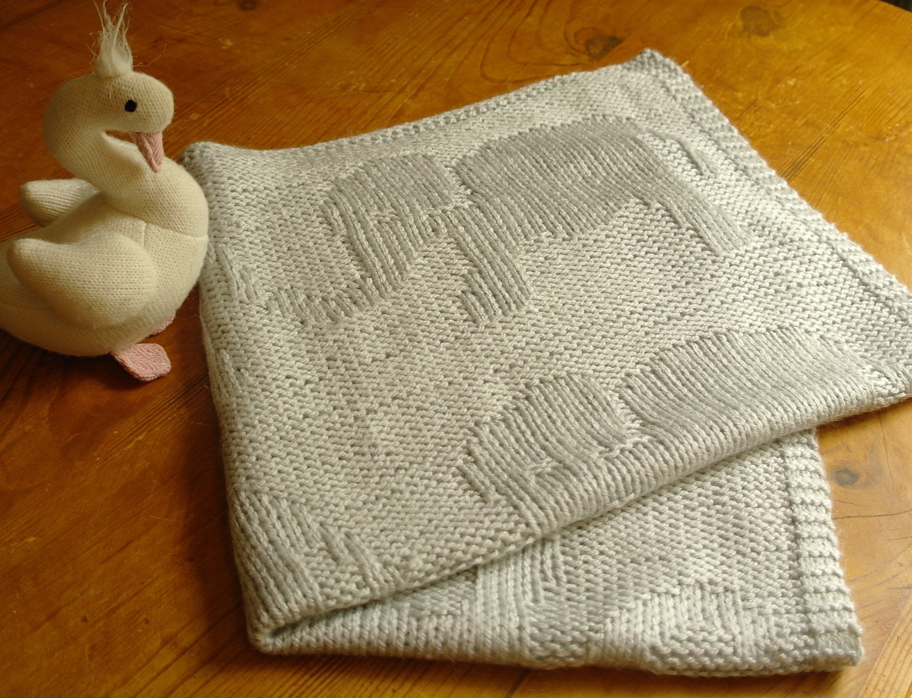 Elephant Baby Blanket Knitting Pattern