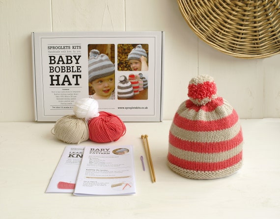 Baby Merino Hat Beginner Knitting Kit Baby Bobble Hat Easy Baby Hat Baby Shower Gift Baby Beanie Christmas Baby Knitting Baby Merino Hat Beginner Knitting Kit Baby Bobble Hat Easy Baby Hat Baby Shower Gift Baby Beanie Christmas Baby Knitting