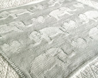 Easy Baby blanket knitting pattern / Elephant love baby blanket / Beginner knitting / Baby Elephant blanket knitting pattern PDF / Easy Knit