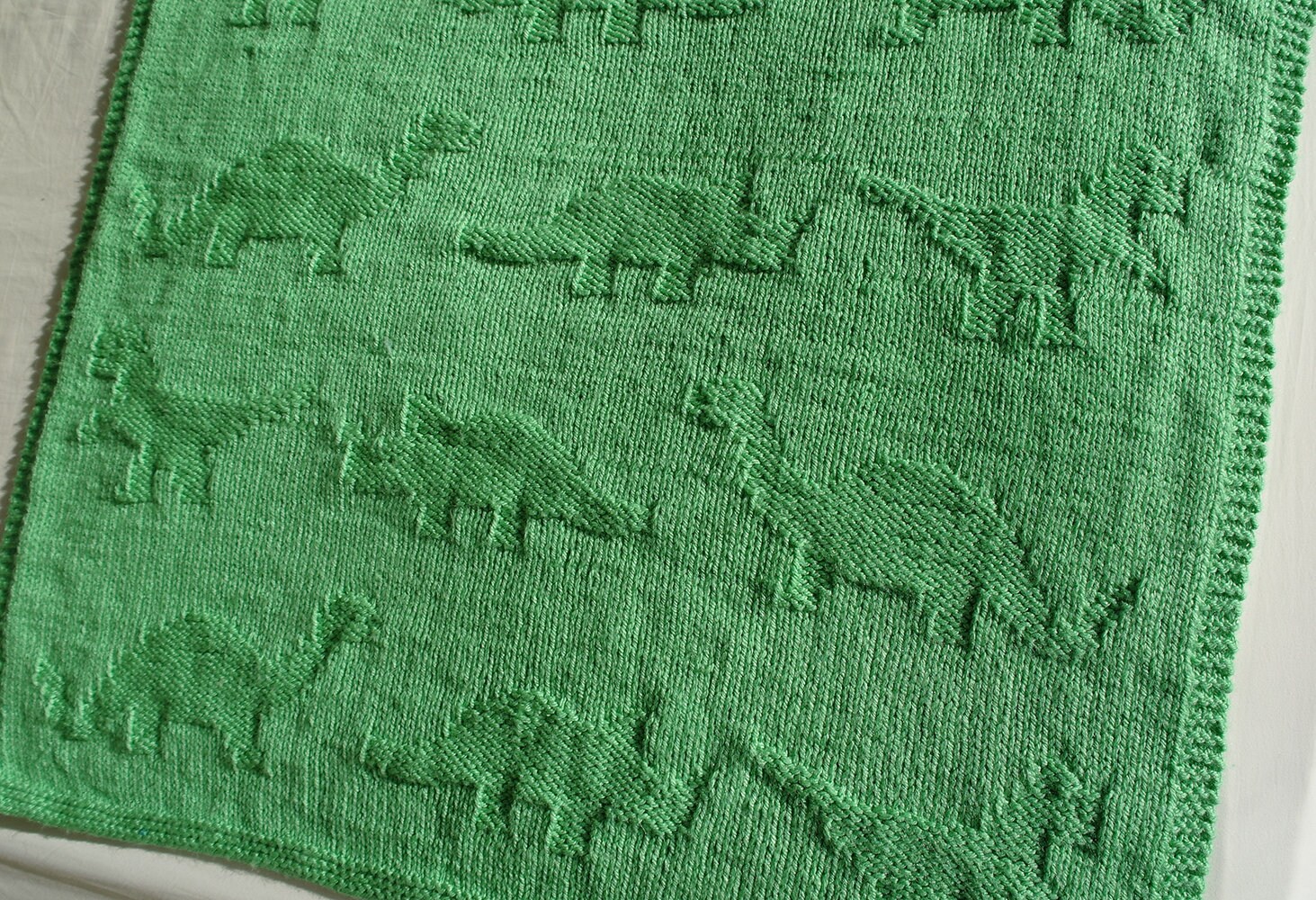 Easy Baby Blanket Knitting Pattern / Dinosaur Baby Blanket / Etsy Canada