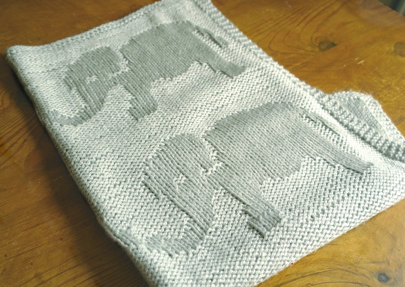 Easy Baby Blanket Knitting Pattern / Baby Elephant Blanket / Etsy