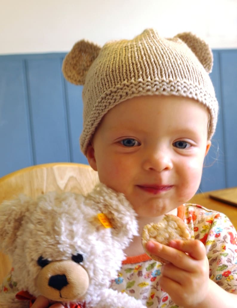 Easy Baby Knitting Pattern / Teddy Bear Hat / Baby Hat With Etsy