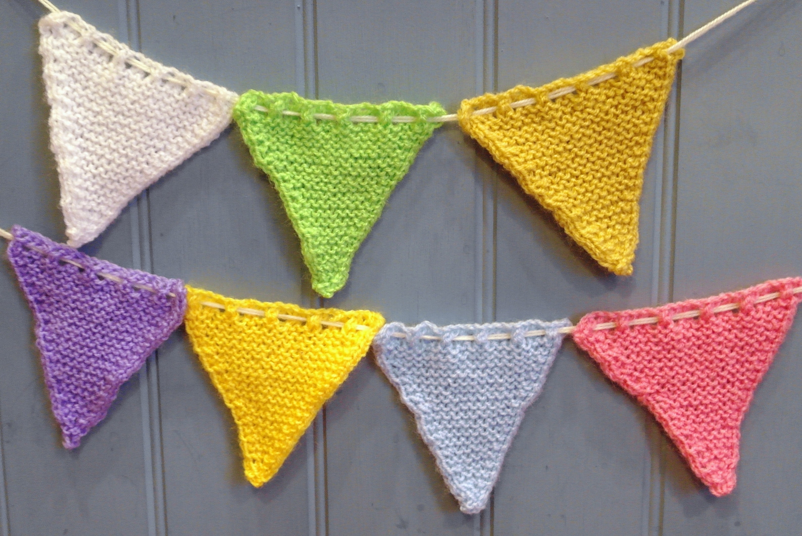 Easy bunting flag knitting pattern / Flags knitting pattern / Etsy België