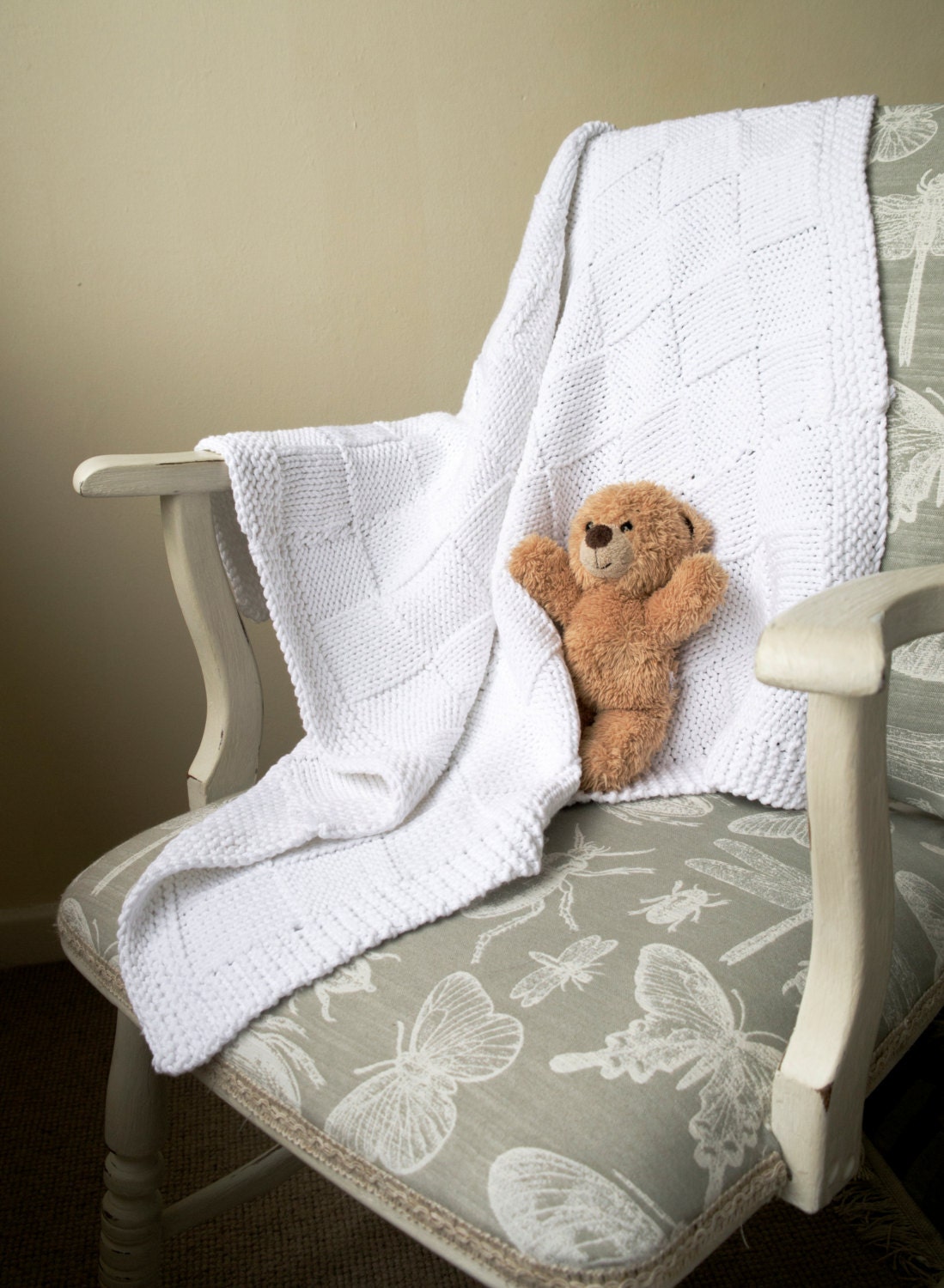 Cotton Baby Blanket Knitting Kit / Learn to Knit / Baby Etsy