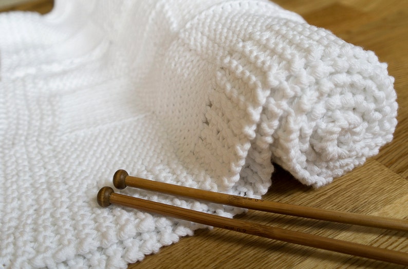 Easy Baby Blanket Knitting Pattern / Beginner Knitting / Etsy