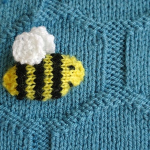 Einfache Babydecke Strickmuster / Bienen Strickmuster / Anfänger Strickmuster / Geometrische Decke Muster / Honeycomb Babydecke / PDF Bild 5