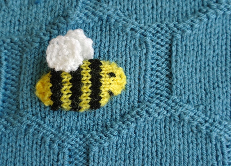 Einfache Babydecke Strickmuster / Bienen Strickmuster / Anfänger Strickmuster / Geometrische Decke Muster / Honeycomb Babydecke / PDF Bild 5