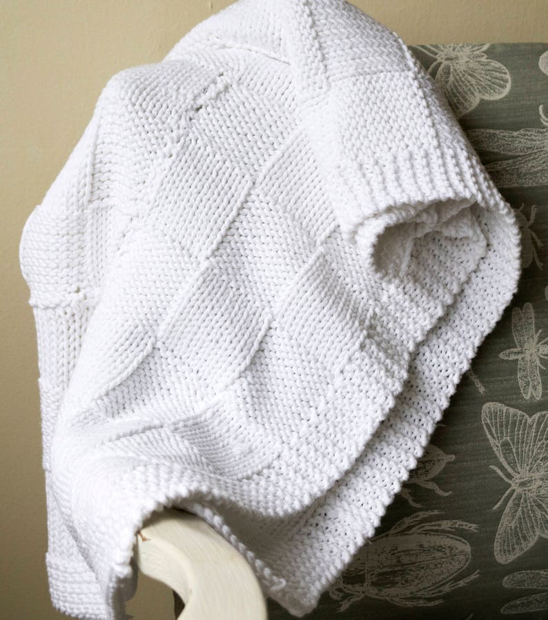 Cotton Baby Blanket Knitting Kit / Learn to Knit / Baby Etsy