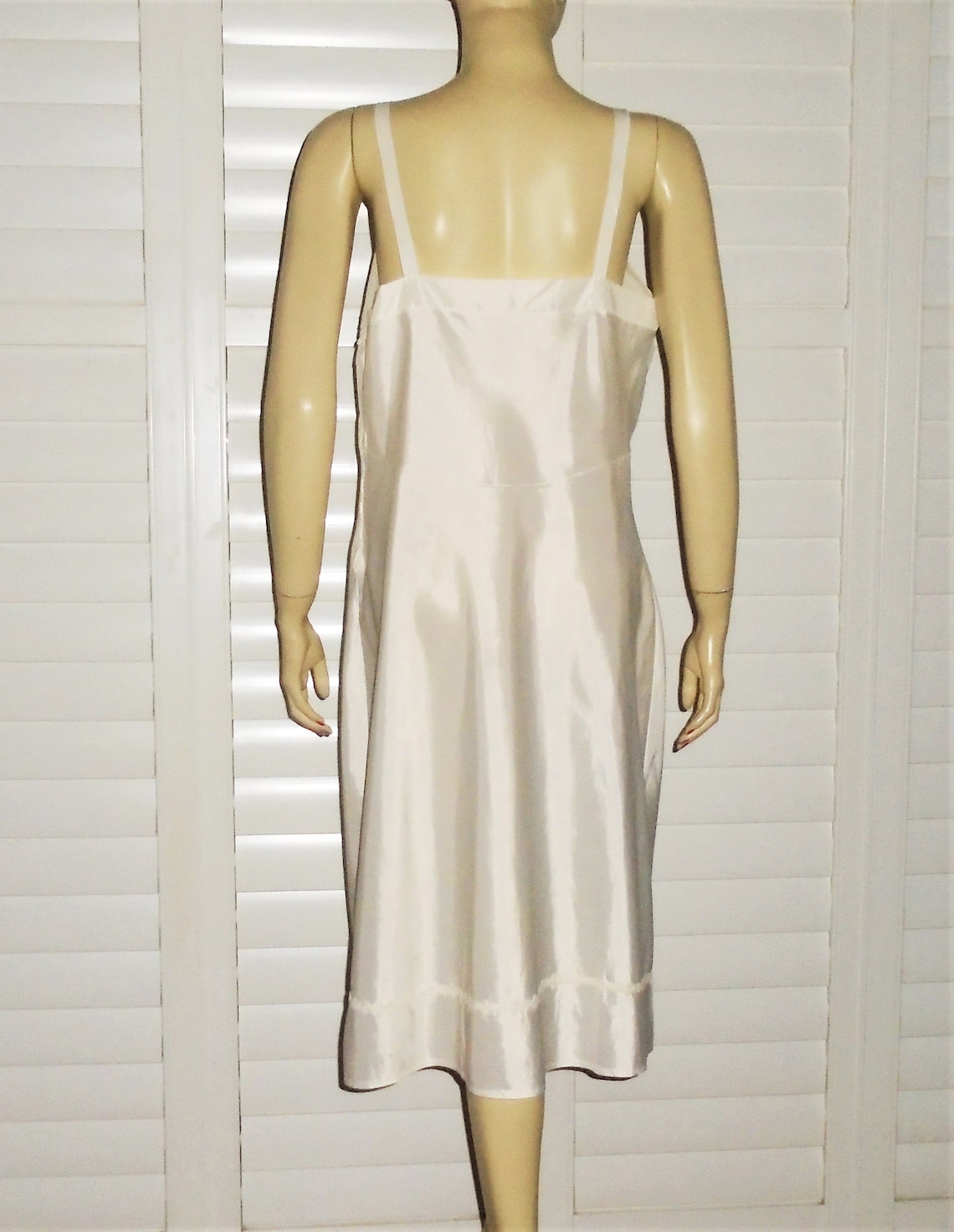 60s White Dress Slip Kayser Vintage Lace Slip L 40 Etsy