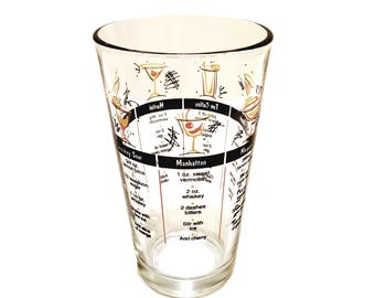 MCM Cocktail Shaker Glass Drink Recipe Graphics