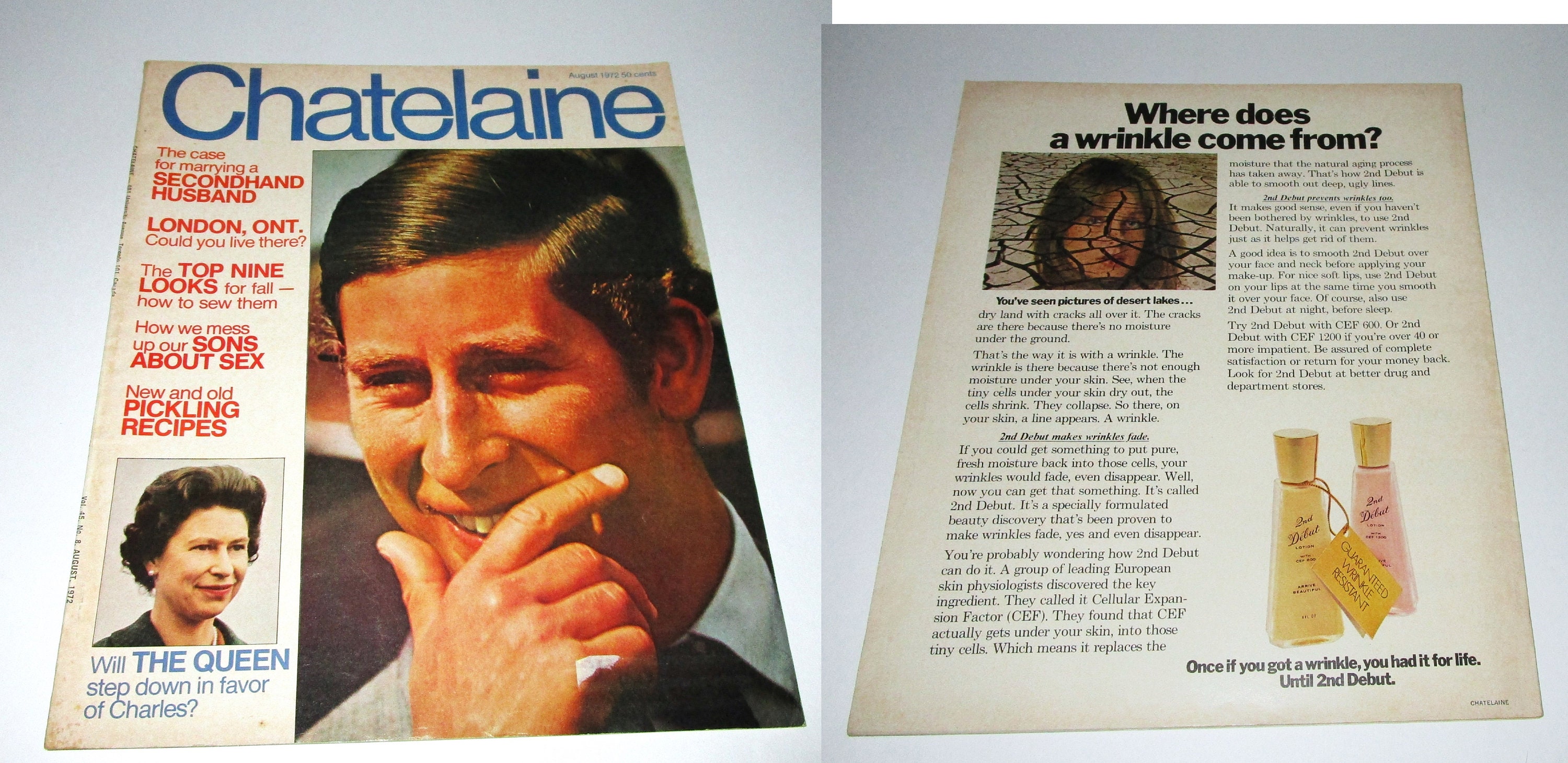 70s Chatelaine Magazines Royalty Covers Vintage Ads Lot of 5 Etsy
