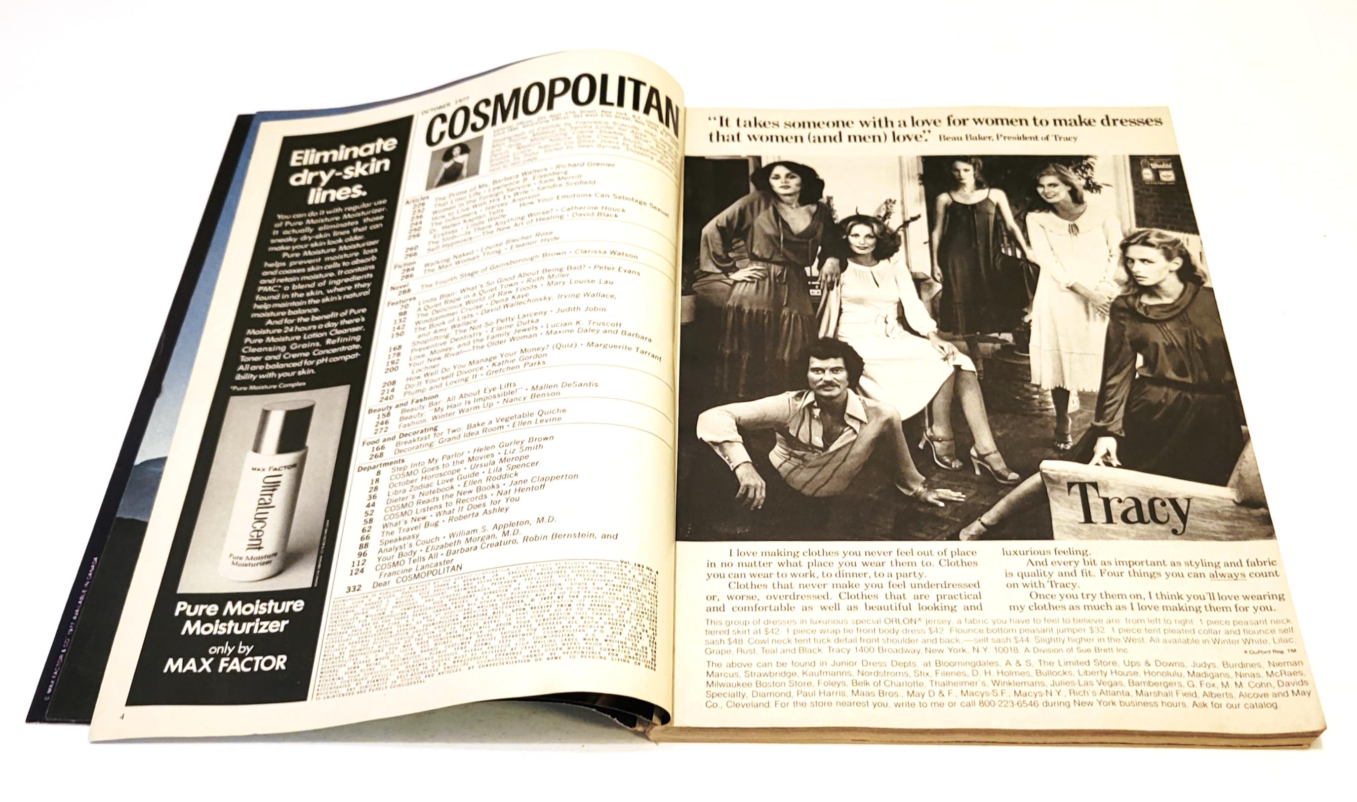 Cosmopolitan October 1977 Cosmo Magazine 70s Fashion Clotilde Cover ...