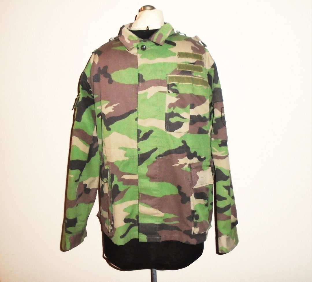 Vintage Army Jacket Green Camouflage Jacket Size M - Etsy