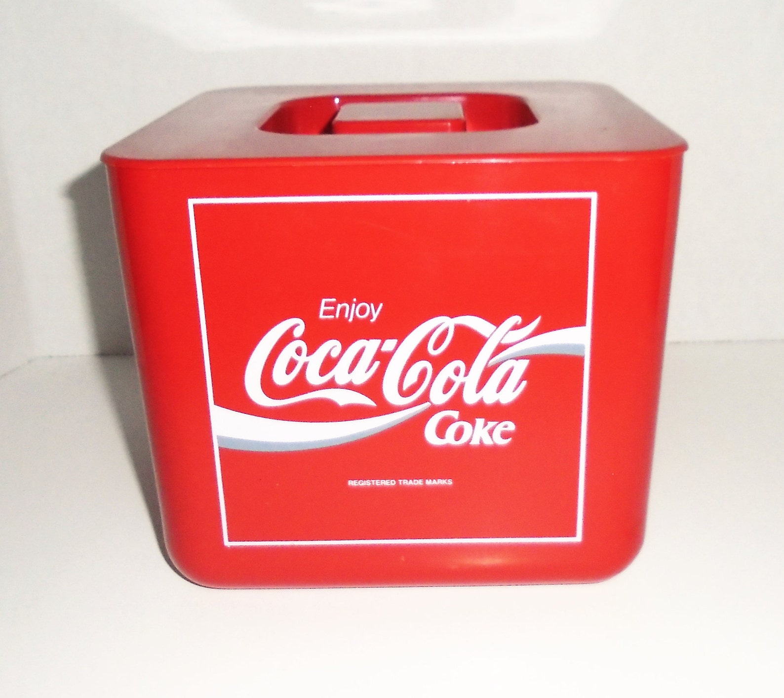 Vintage Coke Ice Bucket Coca Cola Lidded Ice Box Etsy