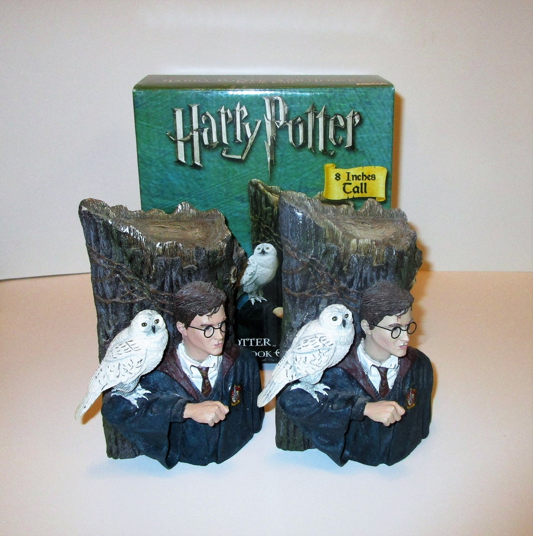Harry Potter Book Ends With Hedwig in Box 3D Bookends by Neca Etsy