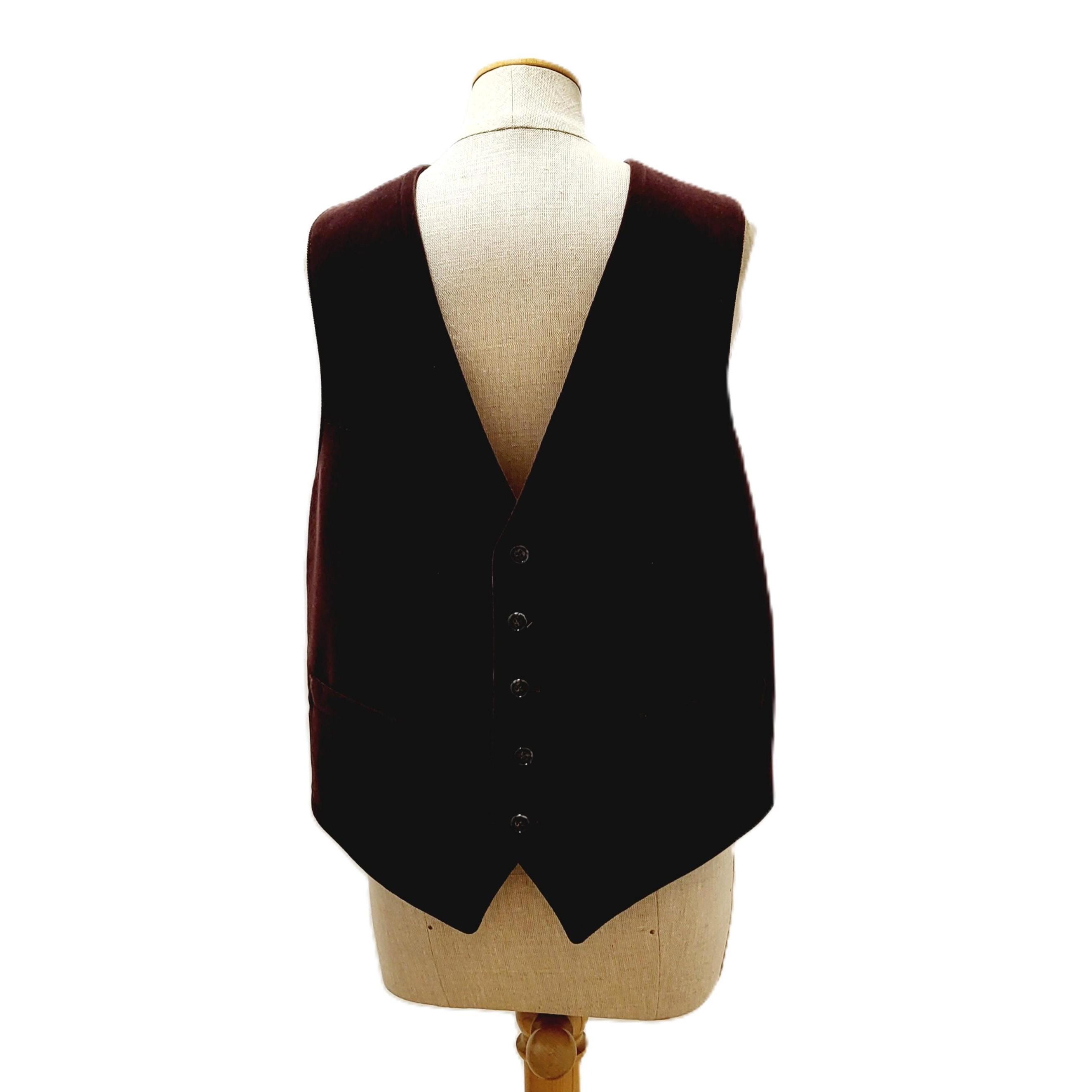 70s Men's Velvet Vest Dark Brown 42 Chest NOS - Etsy