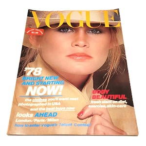 January 1978 Vogue UK Magazine 70s Fashion Juli Foster Cover