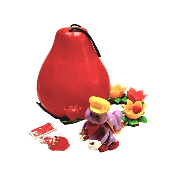80s Strawberry Shortcake Carrying Case and Snail Cart 3pc - Etsy