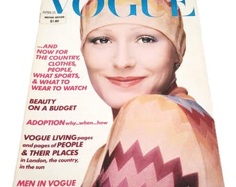 April 1973 Vogue UK Magazine 70s Fashion Susan Moncur Cover - Etsy UK