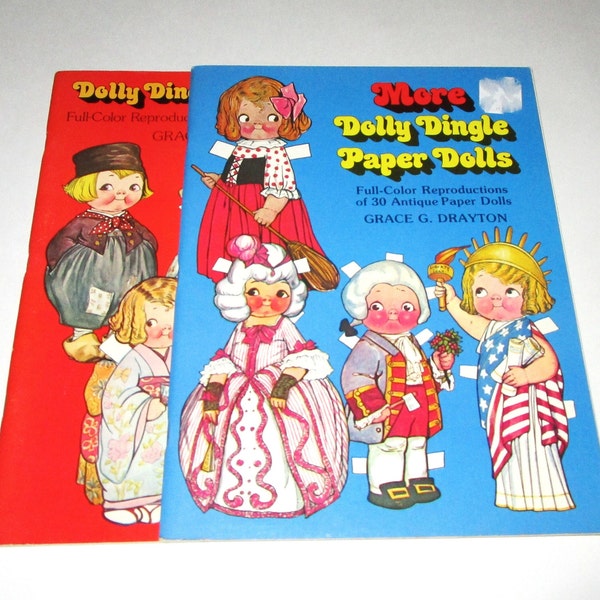 70s Dolly Dingle Paper Dolls Vintage Paper Doll Books Uncut