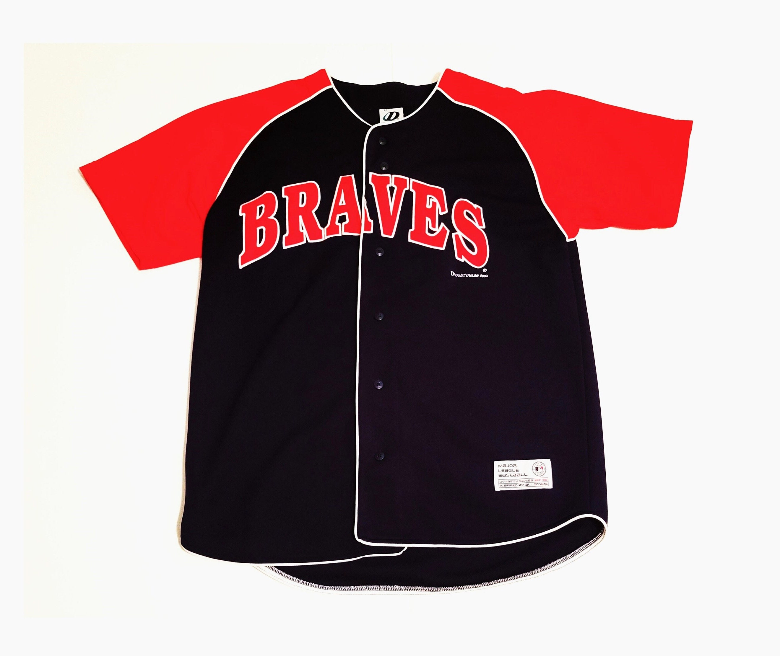 Men's Atlanta Braves Champions Patch Gold Trim Jersey - All