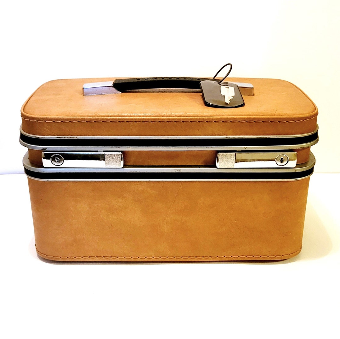 Vintage Train Case Samsonite Safari in Ochre Brown With Key Etsy