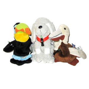 90s Coke Plush Toys Coca Cola Poodle Duck Toucan 3pc NWT