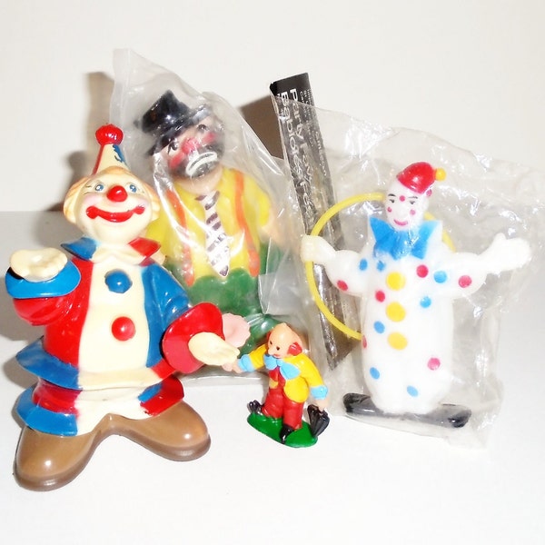 Vintage Clown Cake Toppers Party Decorations w Balloon