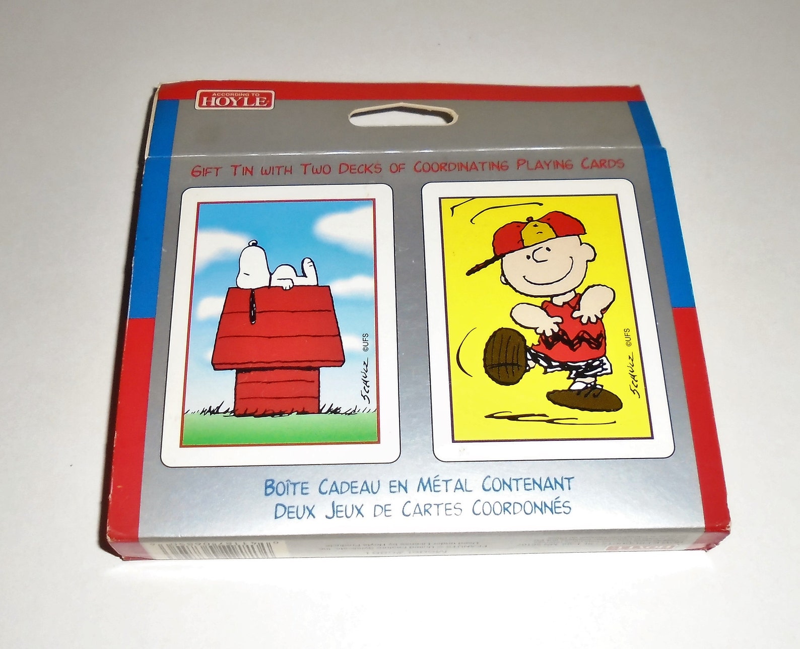 1999 Peanuts Playing Cards Hoyle Card Decks in Collector Tin Etsy