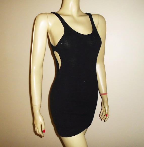 20s Mens Swimsuit Black Wool Bathing Suit XS Gem