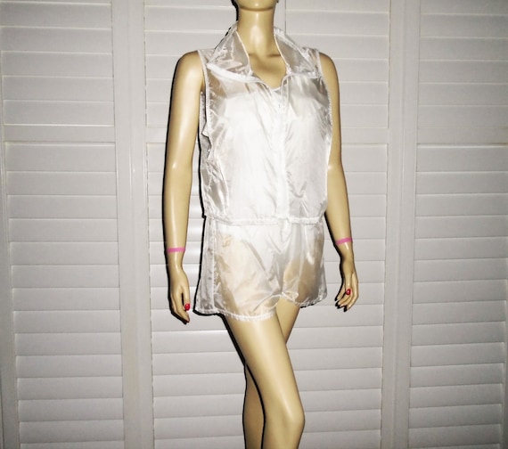 80s Jantzen Swimsuit Cover Electric Beach Cover Up