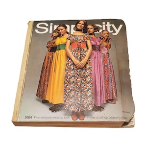 Simplicity Pattern Book 1970 Store Counter Catalog 70s Spring Fashions
