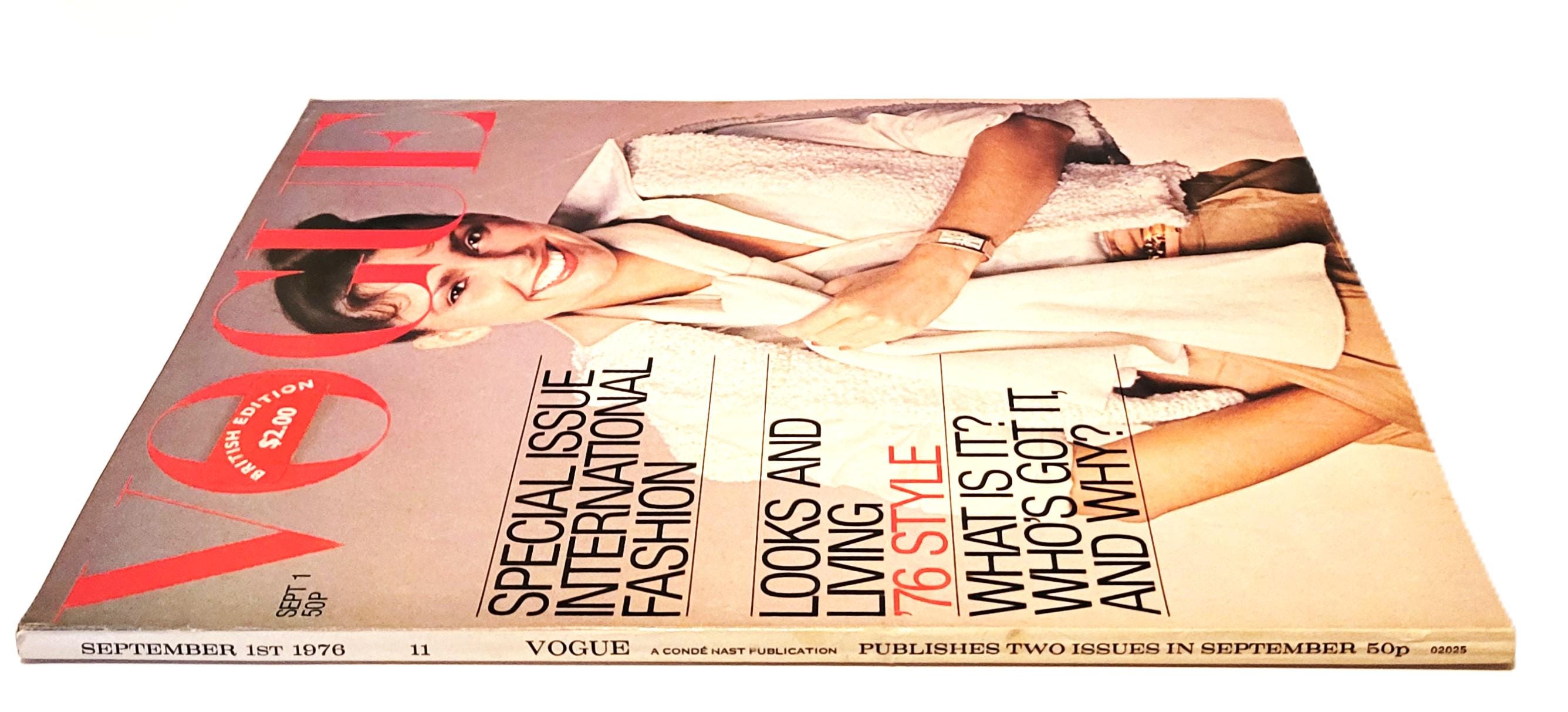 September 1976 Vogue UK Magazine 70s Fashion Marcie Hunt Cover - Etsy