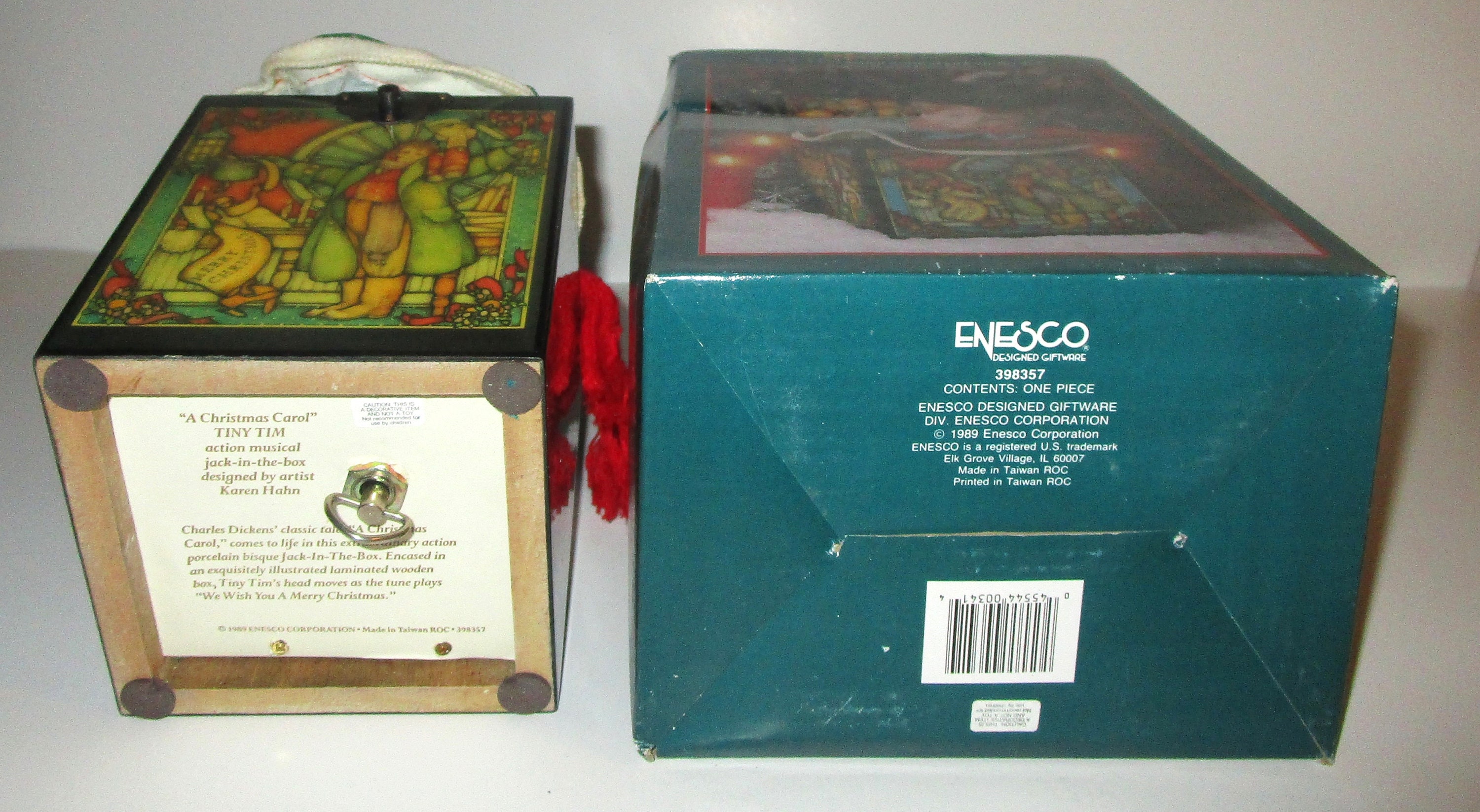 1989 Tiny Tim Music Box Christmas Jack in the Box by Enesco - Etsy