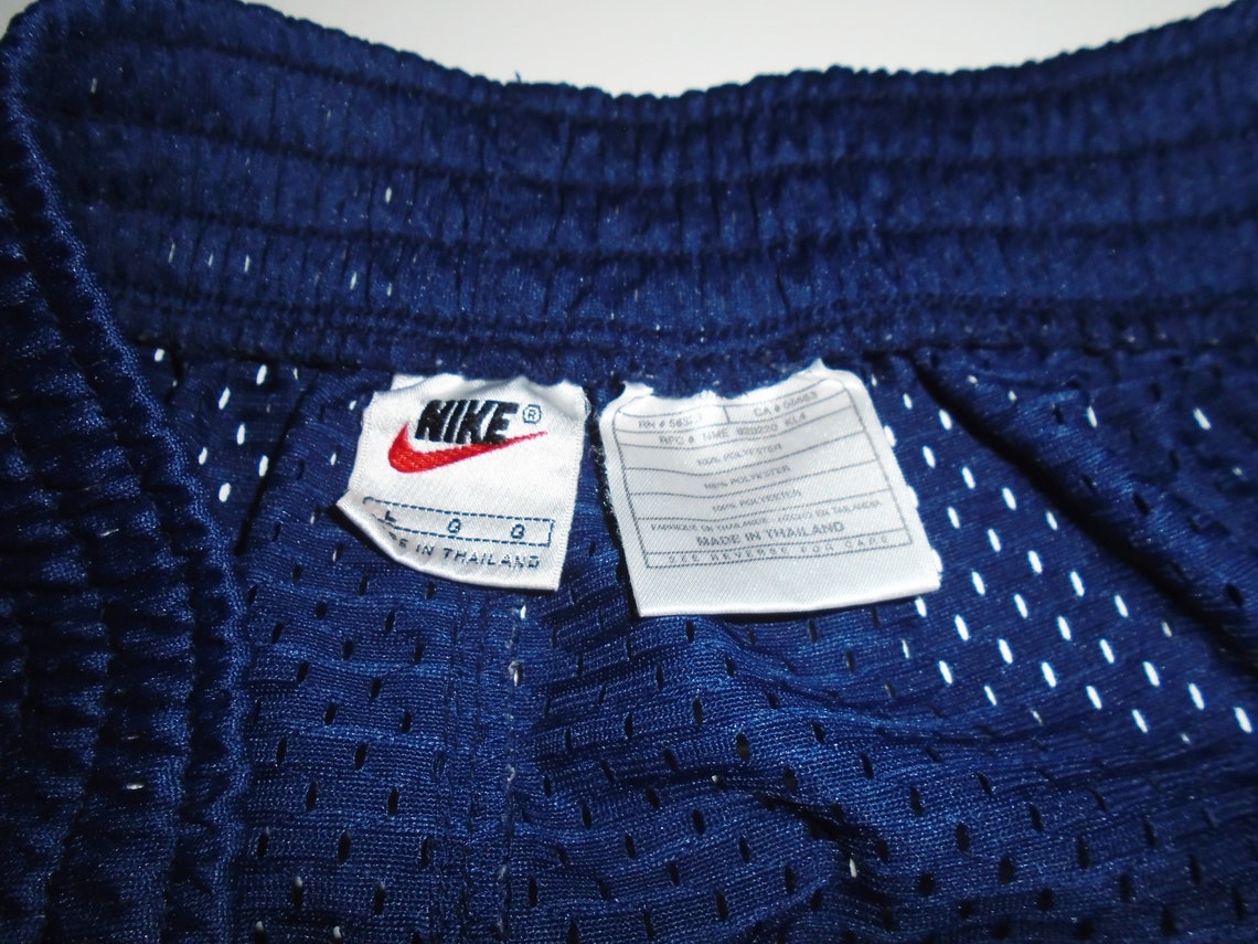 blue vintage nike track pants