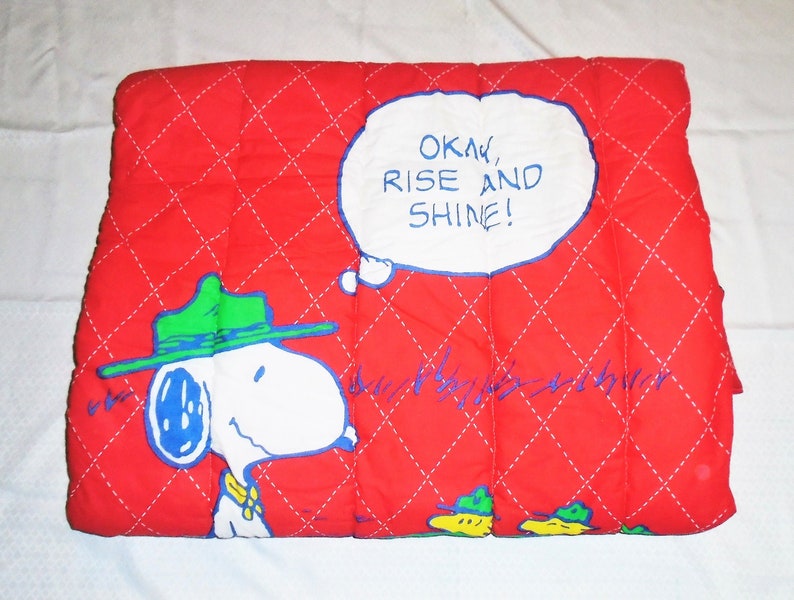 Vintage Snoopy bolsa de dormir Sears 80s Campamento Snoopy Sin | Etsy México