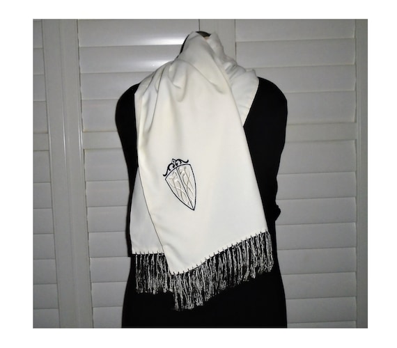 40s Mens Dress Scarf Vintage Silk Scarf ft Coat of