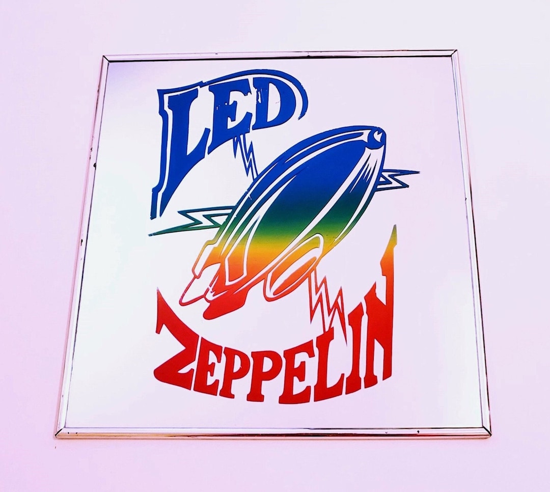 80s Led Zeppelin Mirror Carnival Prize 12x12 Etsy
