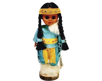 Vintage Native Indian Doll Authentic Canadian Souvenir SIC Tagged