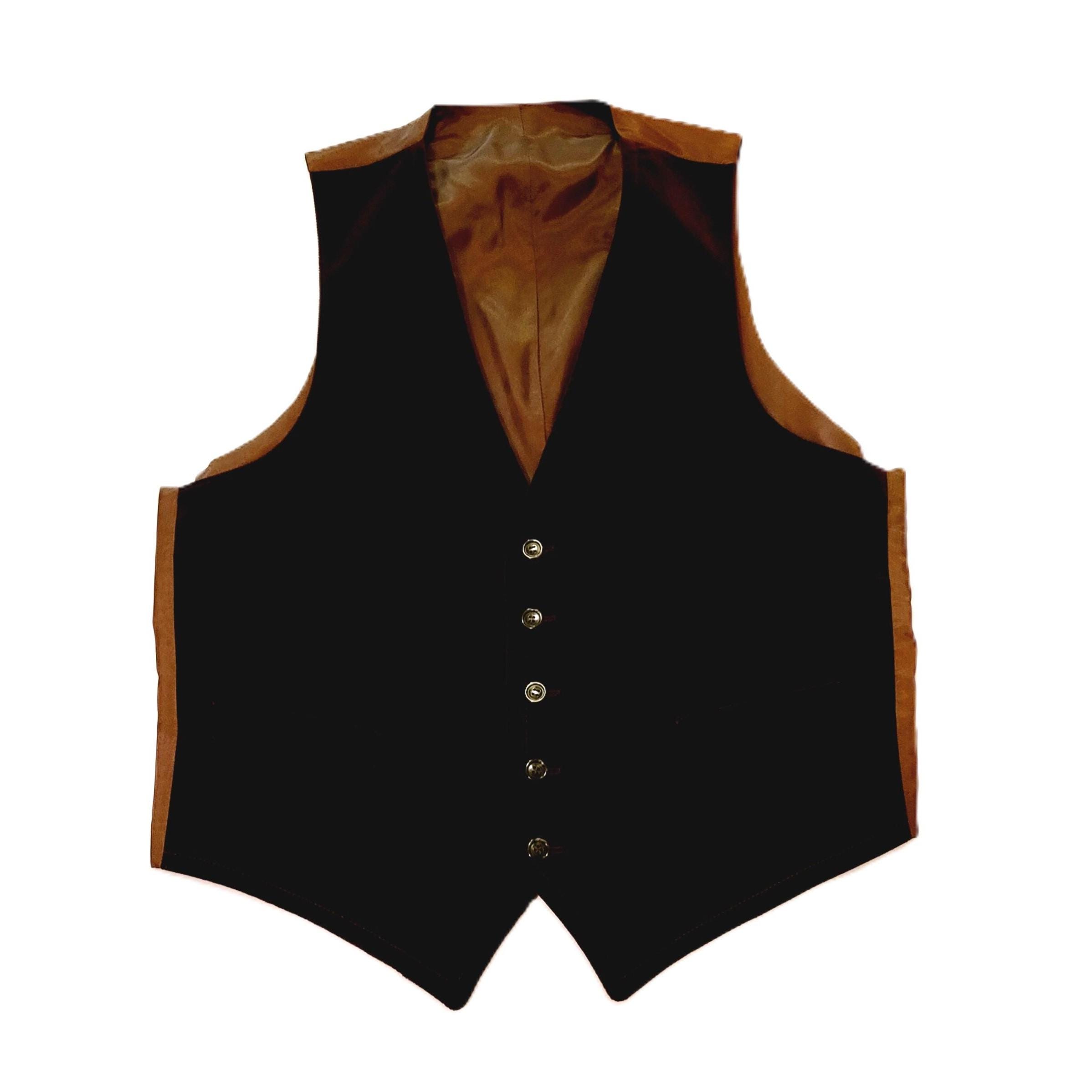 70s Men's Velvet Vest Dark Brown 42 Chest NOS - Etsy