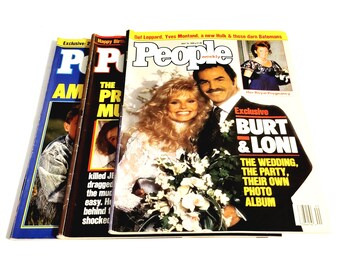 1988 People Magazines 3 Issues Burt Reynolds Loni Anderson Covers